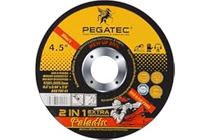 PEGATEC Cutting Wheels 25 Pack, 30% Performance Up Cut Off Wheels Ultra Thin 4 1/2 x0.04x7/8 inch Cutting Disc, Super Metal & Stainless Steel Aggressive Cutting Wheel for Angle Grinder (25)