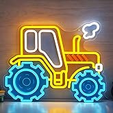 Tractor Neon Sign Wall Decor, Cartoon Farm LED Wall Light, USB Powered Dimmable Neon Lamp, Boys Bedroom Playroom Nursery, Garage Game Room Man Cave, Birthday Gift Tractor Lovers