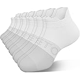 easetoe 6 Pairs Ankle Compression Socks Men Women 15-20 mmHg Low Cut Athletic Running Arch Support for Travel Nurses Flight
