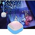 Portable Sound Machine Baby, White Noise Machine Baby Sleep with Projector Star Starry Light, Kids Travel Soother Toddler Aid Music for Infant Gifts,Car,Stroller Walks,Door Handles,Baby Cribs