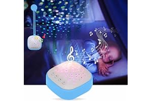 GENERIC Portable Sound Machine Baby, White Noise Machine Baby Sleep Shusher with Projector Star Starry Light, Kids Travel Soother Toddler Aid Music for Infant Gifts,Car,Stroller Walks,Door Handles,Baby Cribs