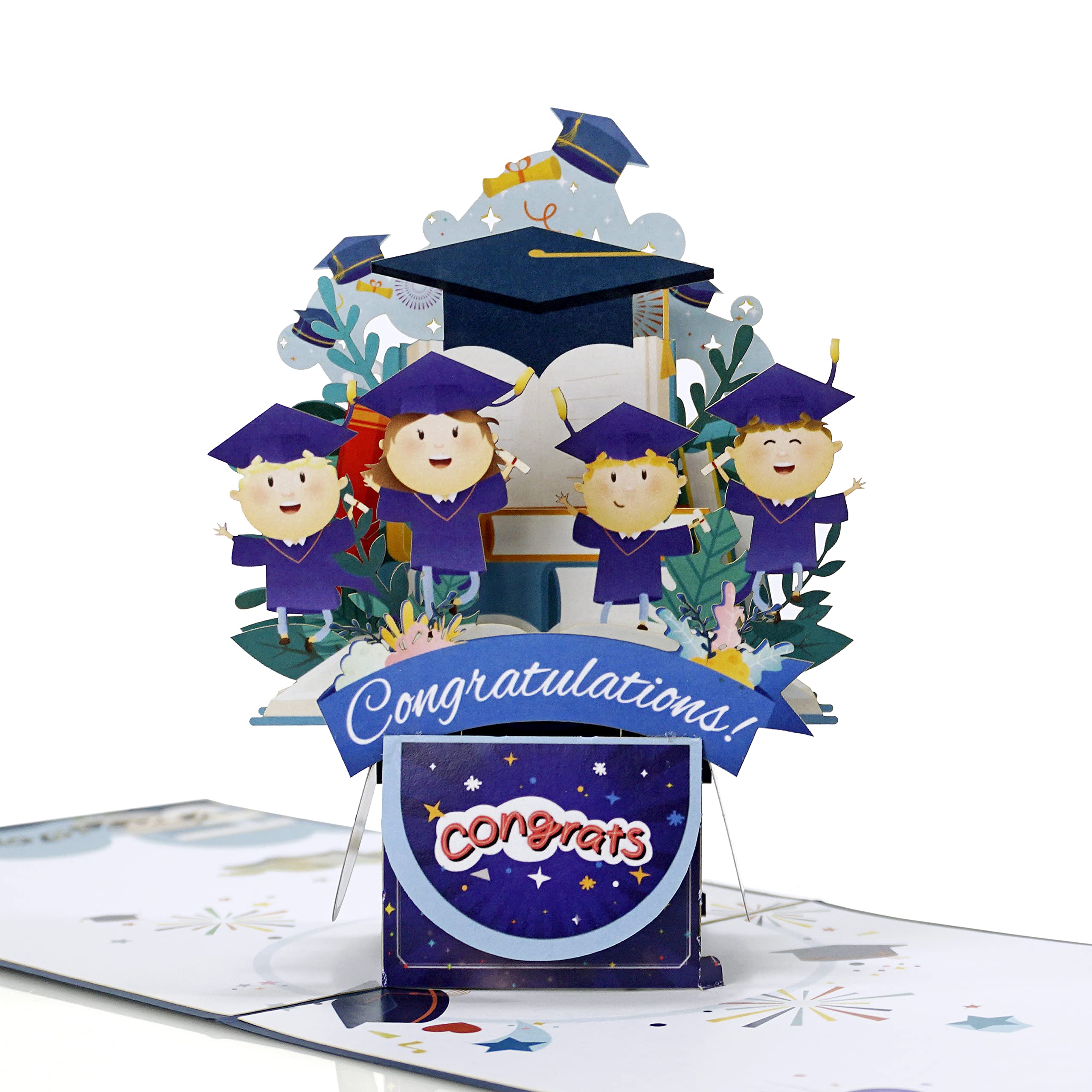 CUTPOPUP Graduation Congratulations Card Pop Up, 3D College Graduation Card, High School Graduation Card Pop Up, Thank You Graduation Cards 2023 (Congratulations) US8-28UK1520