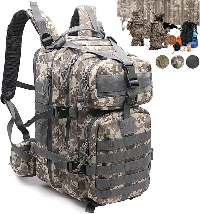 Taktischer Rucksack Militär Armee Molle Tasche Schwarz Klein Schule ...