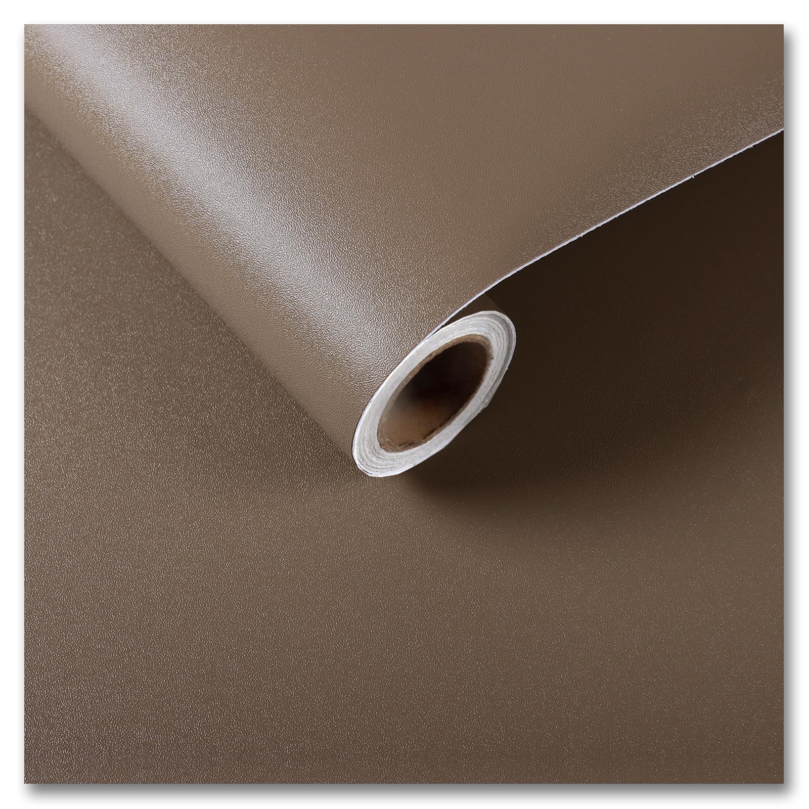 Photo 1 of CRE8TIVE Thick Tan Wallpaper for Bedroom 12"x80" Matte Brown Contact Paper Peel and Stick Waterproof Self Adhesive Solid Color Removable Wallpaper for Bathroom Cabinets Shelves