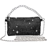Women Crossbody Bag Rhinestone Bling Evening Clutch Bag,Ladies Handbag Glitter Messenger Bag Sparkly Rhinestone Purses,Women's Bling Shoulder Bags for Banquet Wedding Party,Black