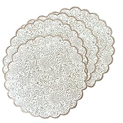 Ridhi Taupe Color Bo-ho Round Place Mat Double