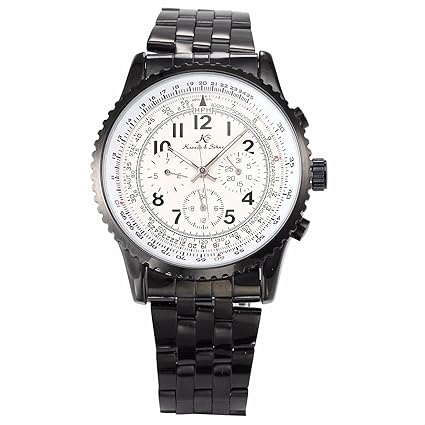 Mix&Rock KS Aviator Mens 6 Hands Date Day Display Automatic Mechanical Wrist Watch