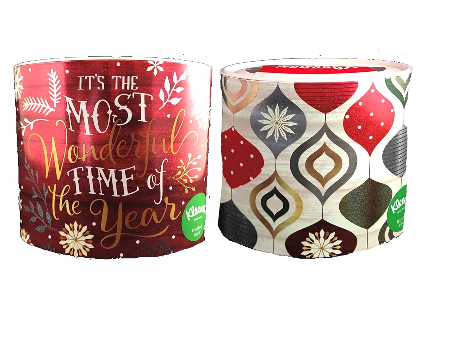 Kleenex Christmas Holiday Decorator Packages, Oval, 2 Packs, Shimmering