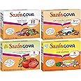 Sazon Goya Unique Seasoning Variety 4-Pack Bundle, Culantro Y Achiote (with Coriander & Annatto),Con Azafran, Coriander and Annatto, Sazon Without Annatto and Cilantro Y Tomate(Cilantro & Tomato)