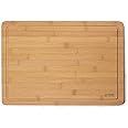 Commercial CHEF Cutting Board by Commercial Chef- Premium Chopping Board- Kitchen Cutlery and Charcuterie Station for Serving Meats, Cheese and Vegetables, Bamboo (Large)