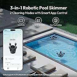 BUBLUE F10 Robotic Surface Skimmer, Pool Cleaner