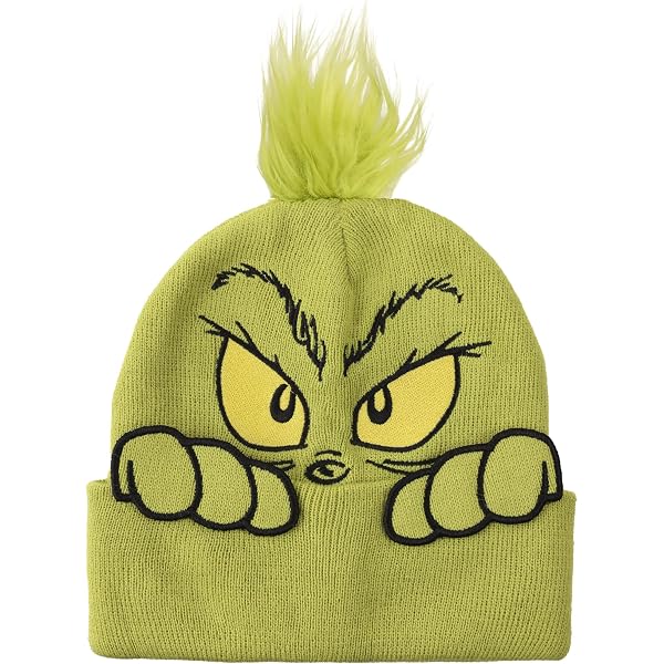 Peruvian Laplander Hat Dr Seuss Grinch Character Novelty One Size Fits Most Bioworld Dr. Seuss The Grinch Who Stole Christmas Peruvian  main image 2
