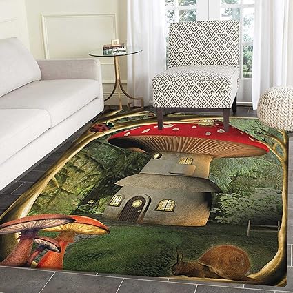 Amazon Com Mushroom Rugs For Bedroom Shroom House In