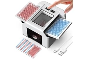 Automatic Card Shuffler 2 Decks, Beedove Rechargeable Electric Shuffling Machine with AUTO & Manual Mode, Low Noise, Portable