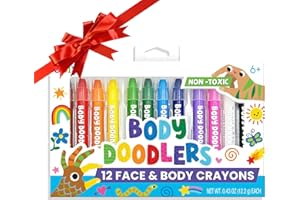 Ooly Body & Face Paint Crayons, 12 Colors, Skin Safe Paint Stick Twist Crayons for Face Painting Parties, Great Body Painting Kit, Gifts for Kids