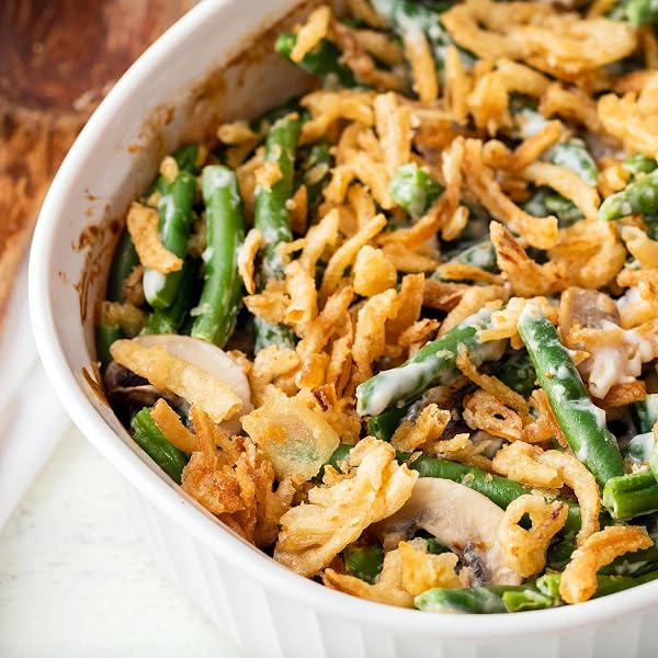 FRENCH’S CRISPY FRIED ONIONS, ORIGINAL, MADE WITH REAL ONIONS, NO ARTIFICIAL FLAVORS, SPRINKLE ON SALADS, POTATOES, CHICKEN, BURGERS, GREEN BEAN CASSEROLE, 6 OZ