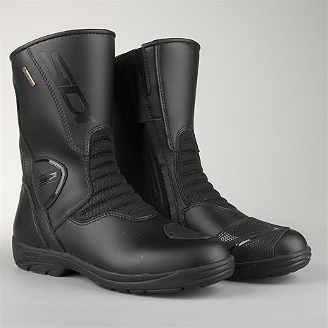 Sidi Schwarz Gavia Gore Motorradstiefel (Eu 47 / Us 12.5, Schwarz)