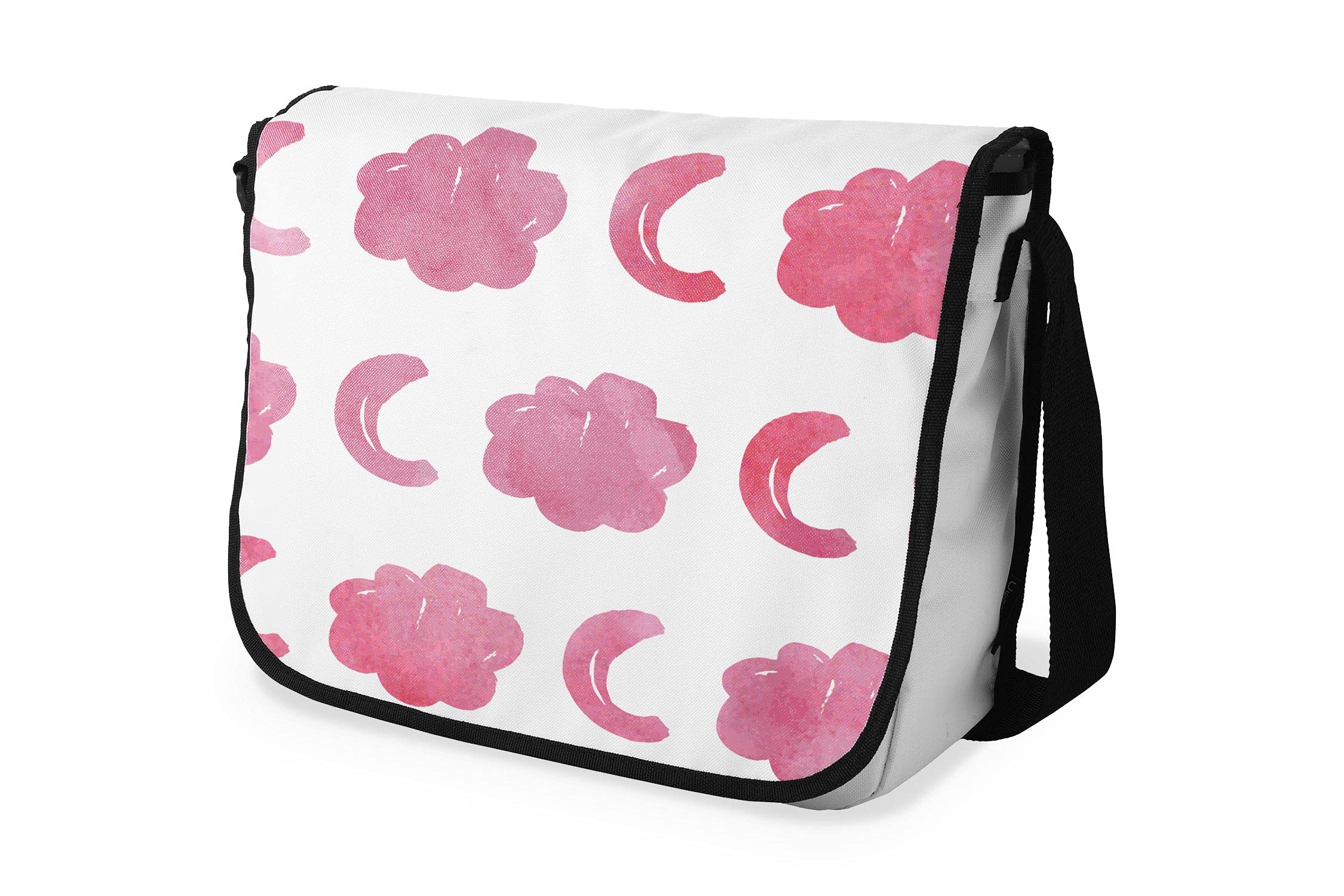 Bonamaison Digitally Printed Messenger School Bag with Black Strap for Students, Cross Body Bag, Courier Bag, Shoulder Bag for School, Back to School, Size: 29x36 Cm