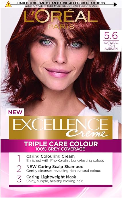 L Oreal Excellence 5 6 Natural Rich Auburn Red Permanent Hair Dye