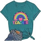 Teacher Tshirts for Women Teach Love Inspire Teacher Shirt Floral Graphic Tee Casual Teacher Life Top