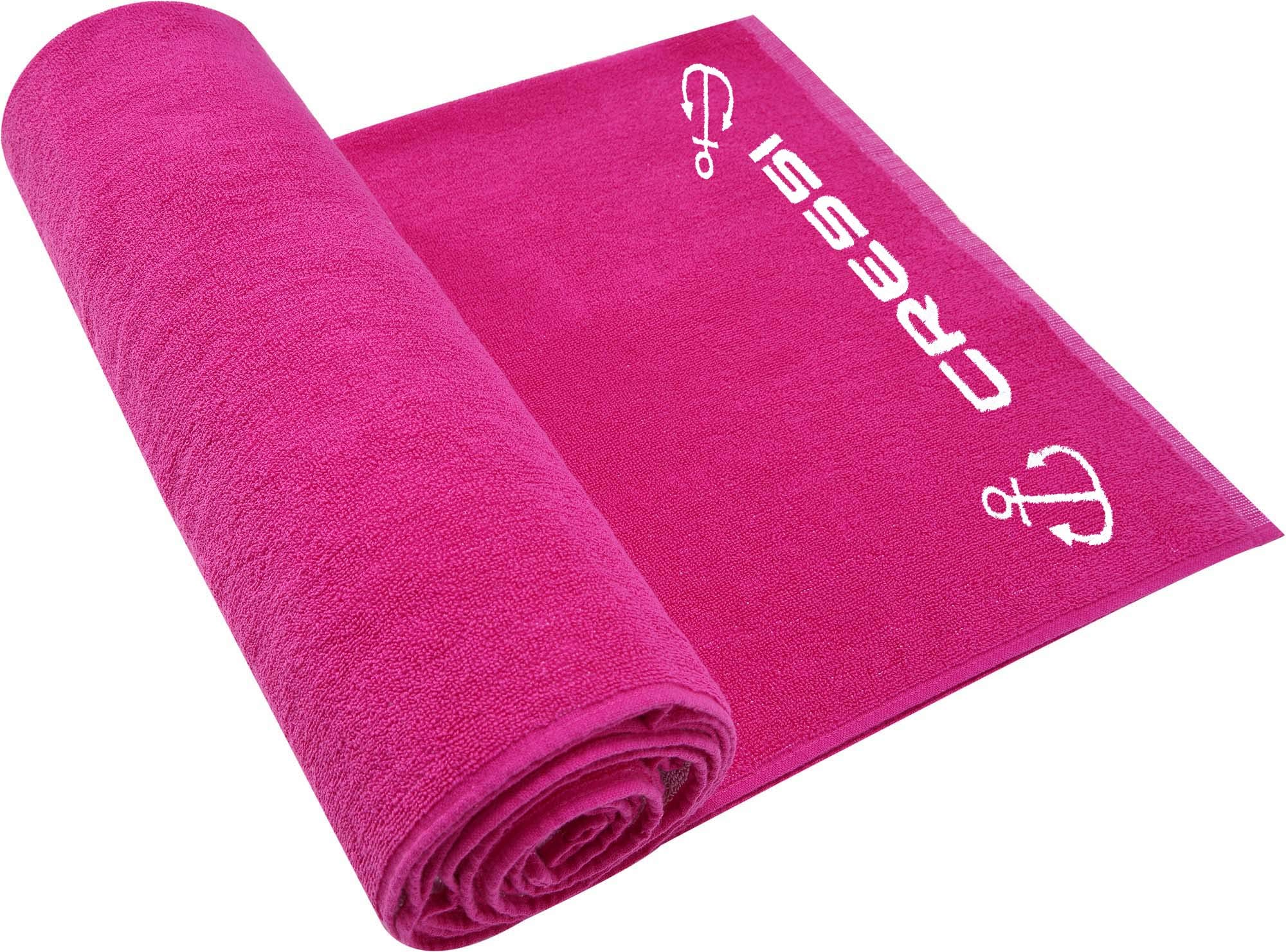 Cressi Unisex Cotton Frame High quality beach towel, Fucsia, 90x180 cm UK