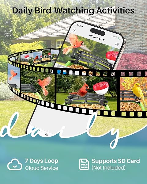 OPOWO BIRD FEEDER WITH CAMERA, 2K HD AI IDENTIFY SMART BIRD HOUSE CAMERA WITH SOLAR POWERED, LIVE VIEW, INSTANT ARRIVAL ALERTS, AUTO CAPTURE VIDEO FOR OUTSIDE, SUPPORTS 2.4GHZ WI-FI ONLY, BRIGHT GREEN