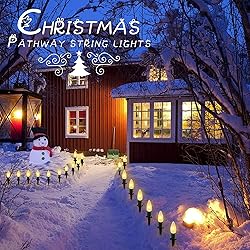 C9 Christmas String Lights Outdoor - 20 LED Pathway