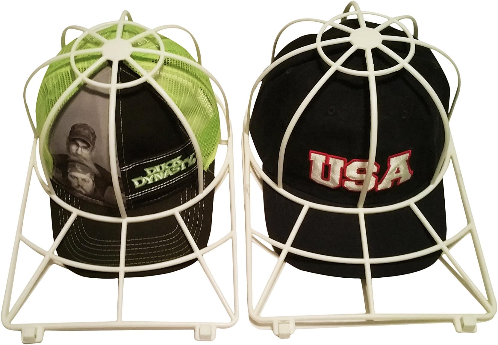 2 Pack Hat Holder Washer Baseball Cap Cleaner and Ball Cap Hat Washer. Clean Your Entire Collection From Your Cap Organizer, Hat Rack or Cap Holder Easily Cleans in Your Dishwasher or Washing Machine.