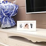 Norjews Baby Handprint Footprint Kit Frame 2 Clean-Touch Ink Pads 4 Cards view 8