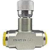 TaixinHyd Hydraulic Flow Control Needle Valve 3/8 Inch Throttle Check Valve NPT 5800PSI Two Way For Hydraulic Oil Gas