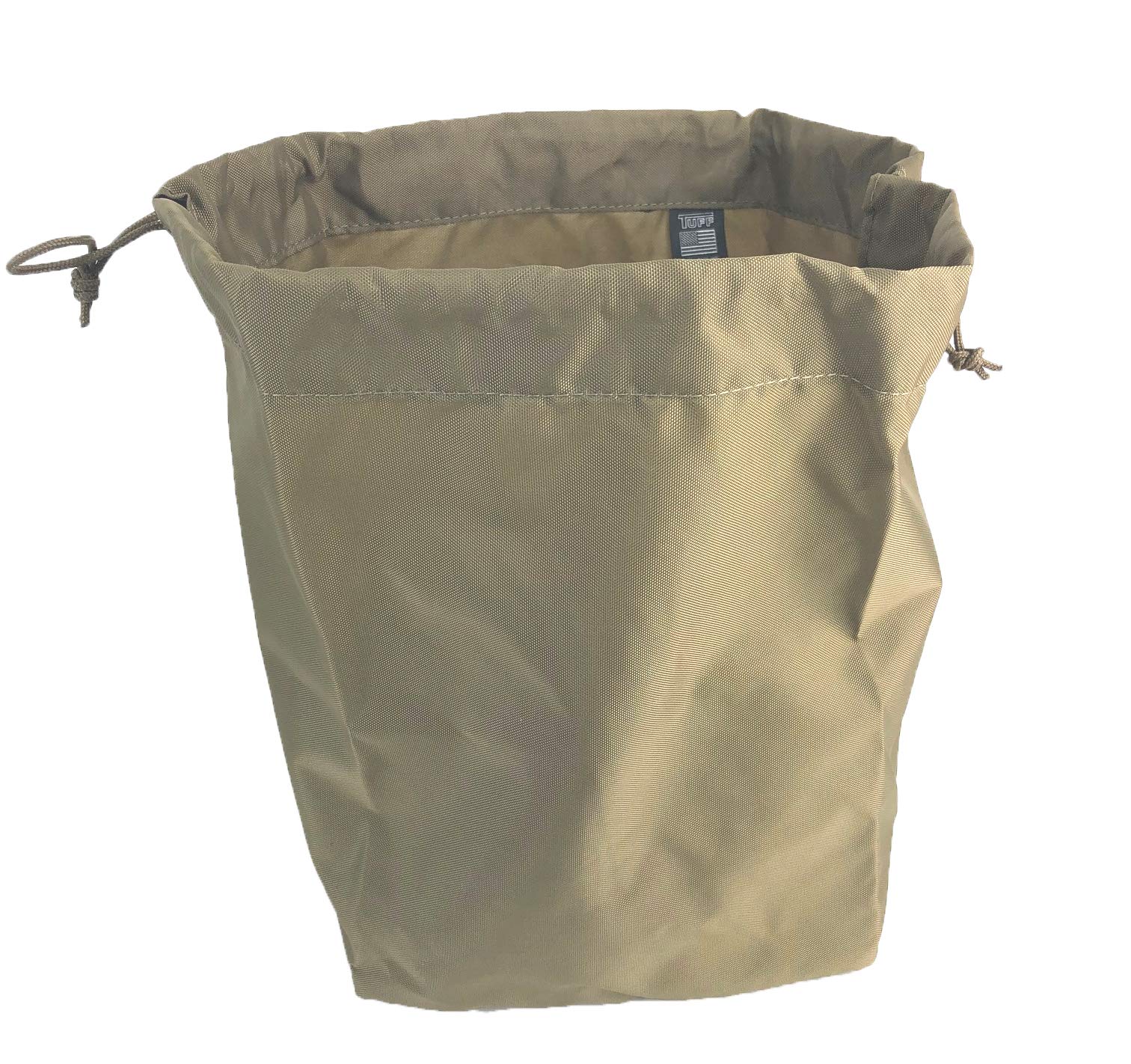 Brass Collector Ammo by TUFF, Heavy Duty Mesh Bottom Bag to Collect Brass on The Range. Coyote Brown Color, Mesh Bottom