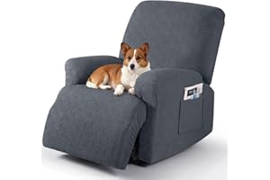 Timeles Recliner Covers Extra Wide Recliner Chair Covers Reclining Couch Covers Sofa Slipcovers Stretch Soft Washable (Single-Seater Oversized, Grey)