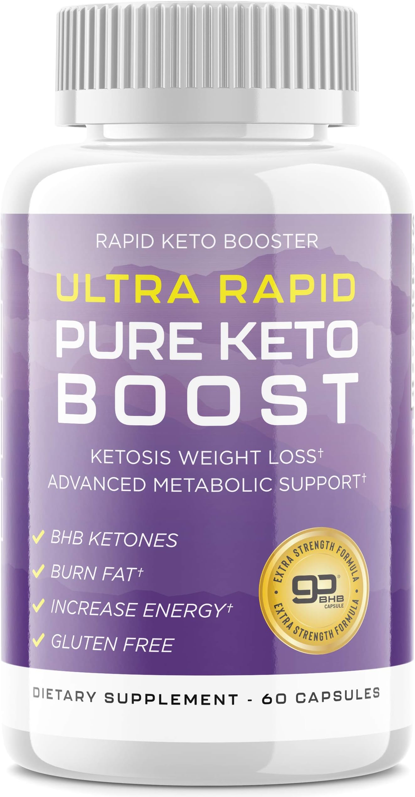 Ultra Fast Keto Boost Pills - Instant Keto for Weight Loss, Women & Men - Jump-Start Ketosis, Improve Focus and Utilize Fat as Fuel - Sugar Free - 60 Capsules