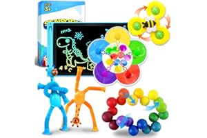 CHESLICR 6PC Sensory Toy Pack Travel Toys for Toddlers Kids Autism Airplane Car Travel Preschool Activities Road Trip Essential Autistic ADHD Fidget Classroom Must Have for Kid Christmas Stocking Stuffers