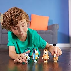 Bluey Family Figure Pack of 4, Robust Poseable