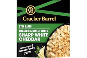 Cracker Barrel Oven Baked Sharp White Cheddar Macaroni and Cheese Dinner (12.3 oz Pouch)