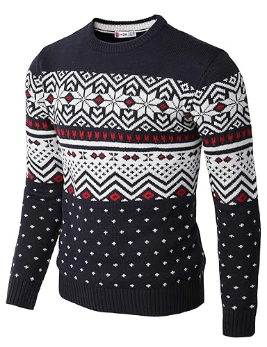 H2H Mens Casual Slim Fit Knitted Crew Neck Sweaters Thermal of