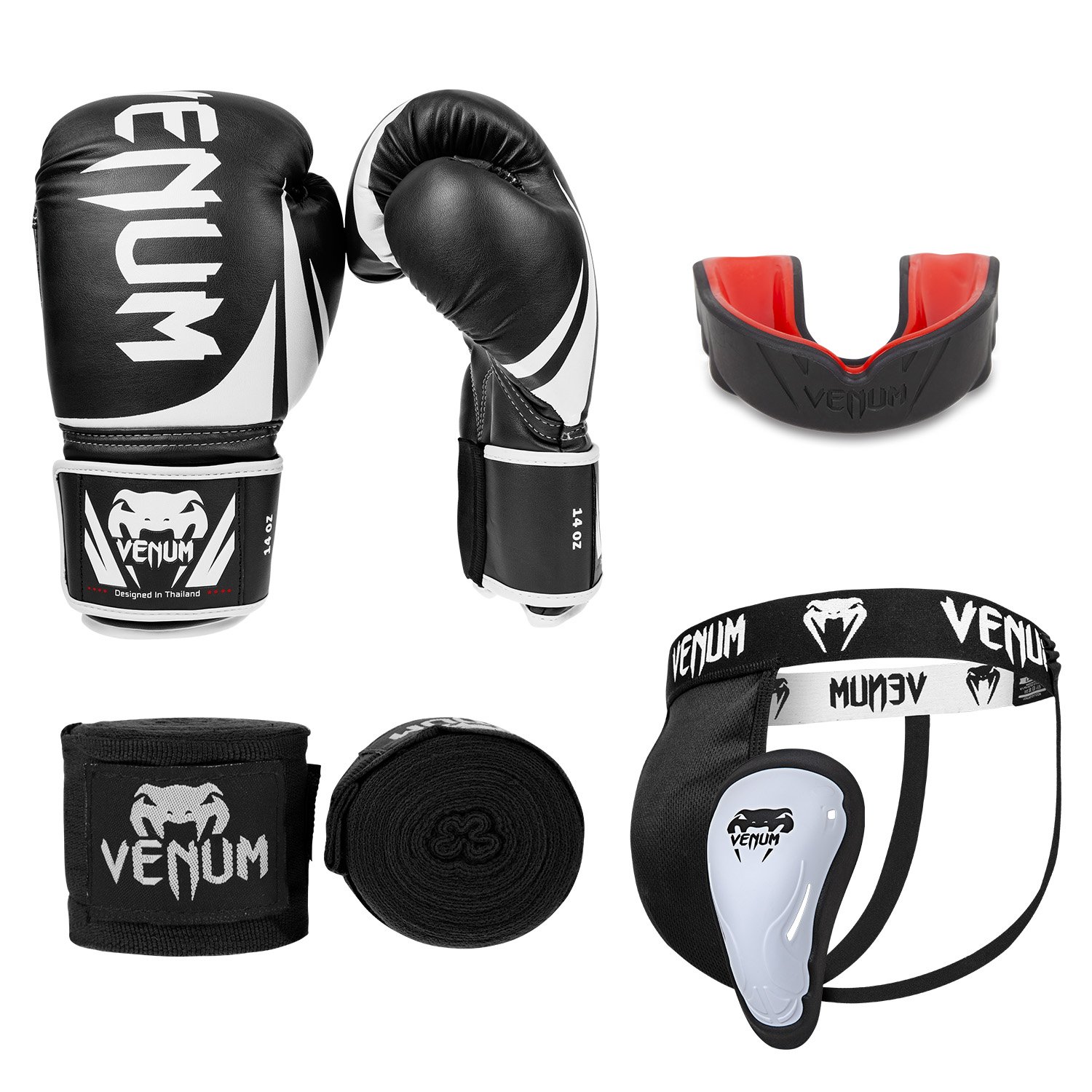 Parastinchi VENUM Challenger Standup - Per Muay Thai, Kickboxing, Unisex Adulti, Schiuma Alta Densità