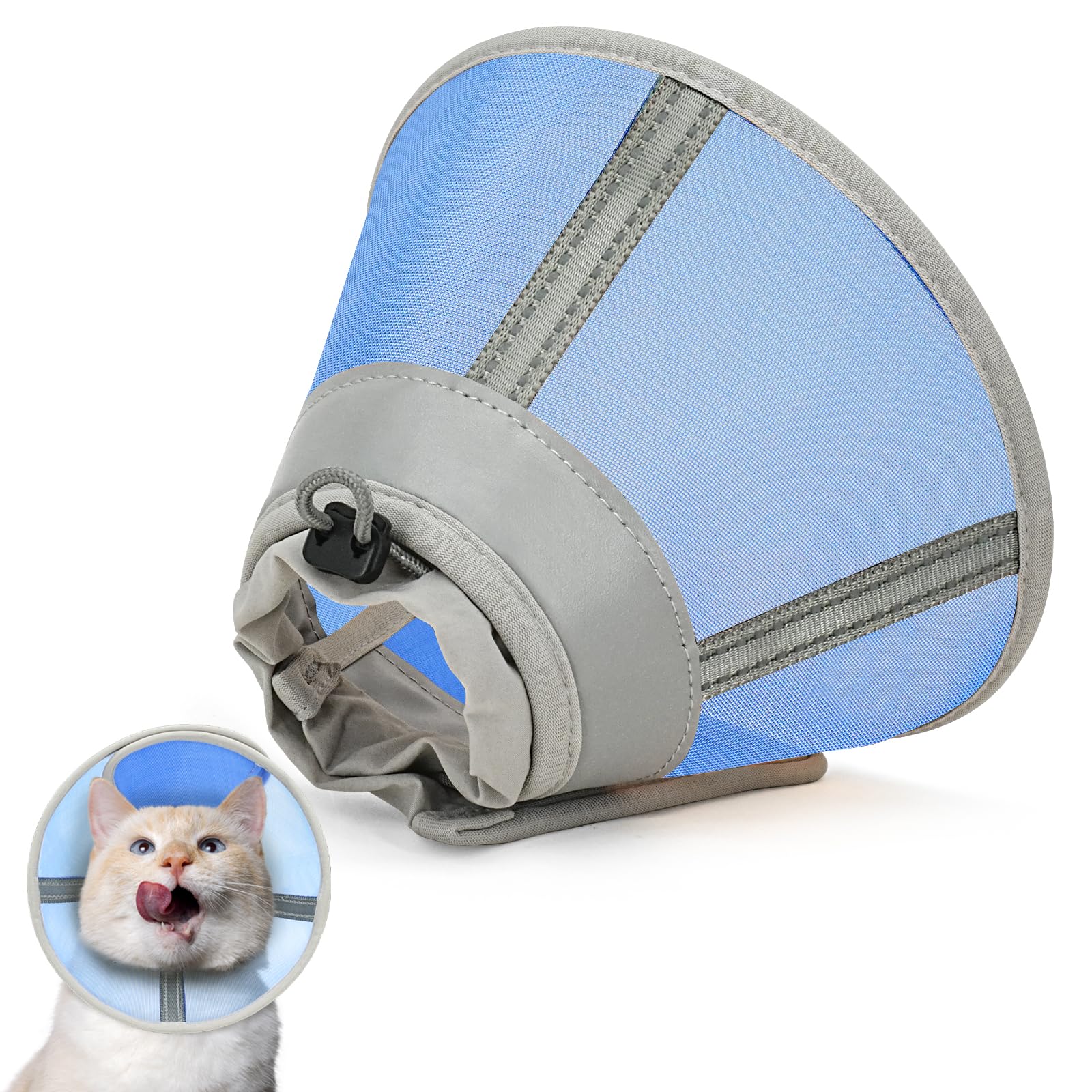 Photo 1 of Toptakeit Cat Cone Collar Soft, Cat Recovery Collar for Large Medium Small Cats Kittens, Pet Cone Alternative After Surgery