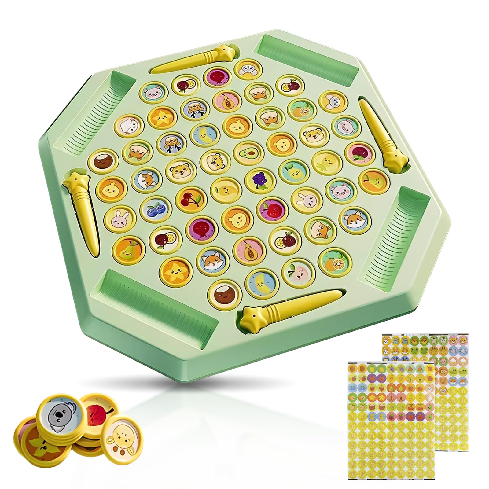 Animal Flip Chess Memory Chess Game，Suuwwn Creative Kid Memory Flip Matching Game Interactive Funny Educational Kids Toys for Kindergarten Gathering Activity