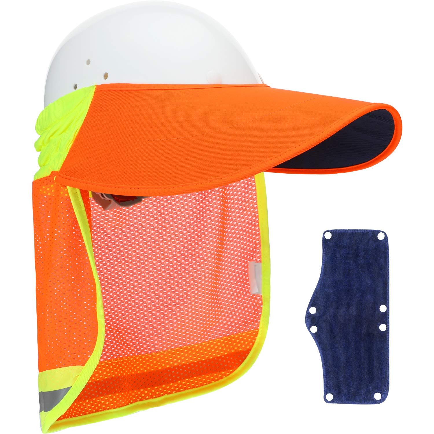 Yellow Skylety Hard Hat Sun Neck Shield Ducktongue Mesh Neck Sunshade