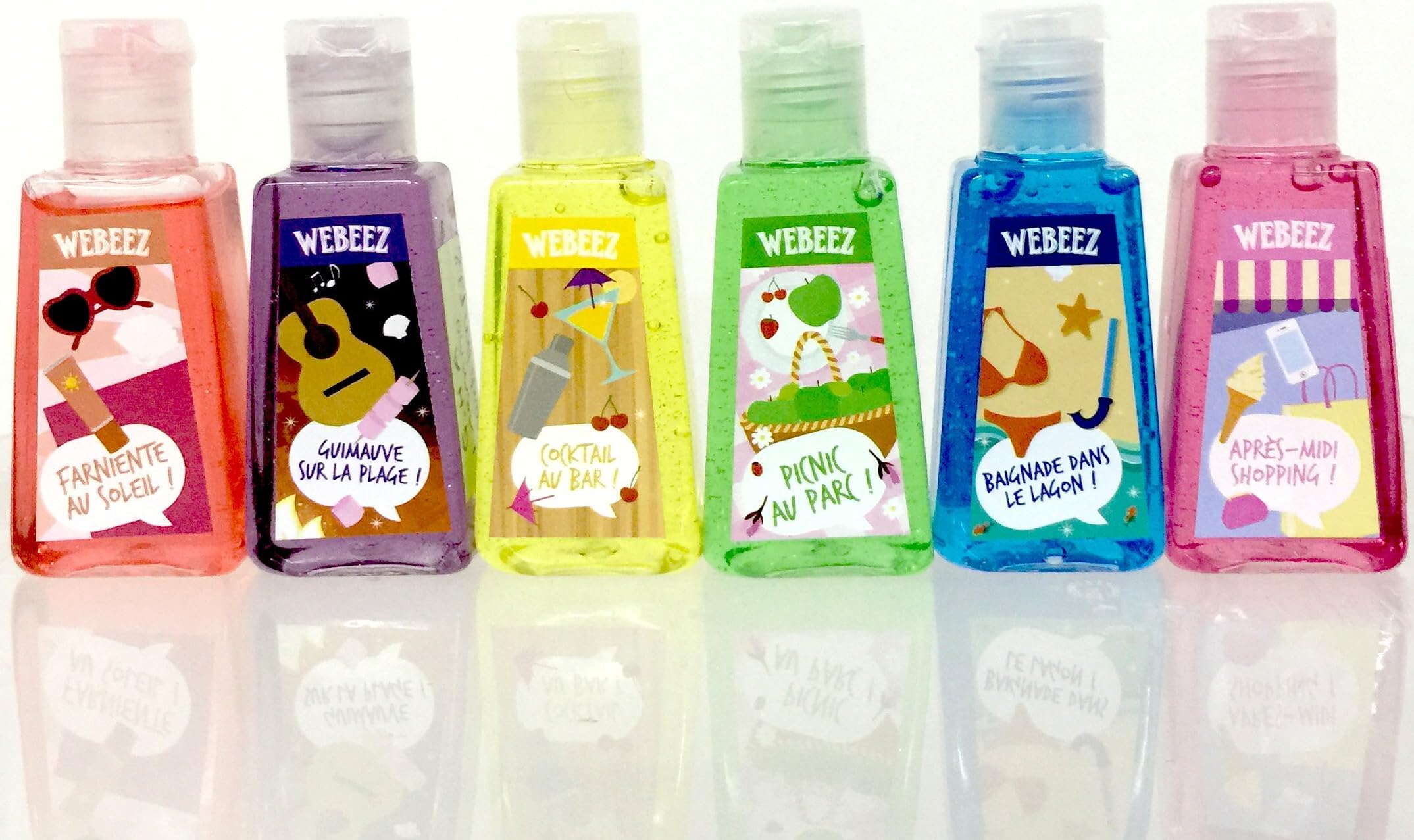 Pack of 6 – webeez Antibacterial Mini Summer Collection "