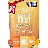 Cleverfy Citrus Shower Steamers Aromatherapy for Women and Men - Self-Care Shower Bombs for Stress Relief and Relaxation - 18 Tablets