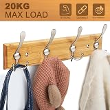 GlazieVault Coat Hooks for Wall 2 Pack Stainless Steel Heavy Duty view 2