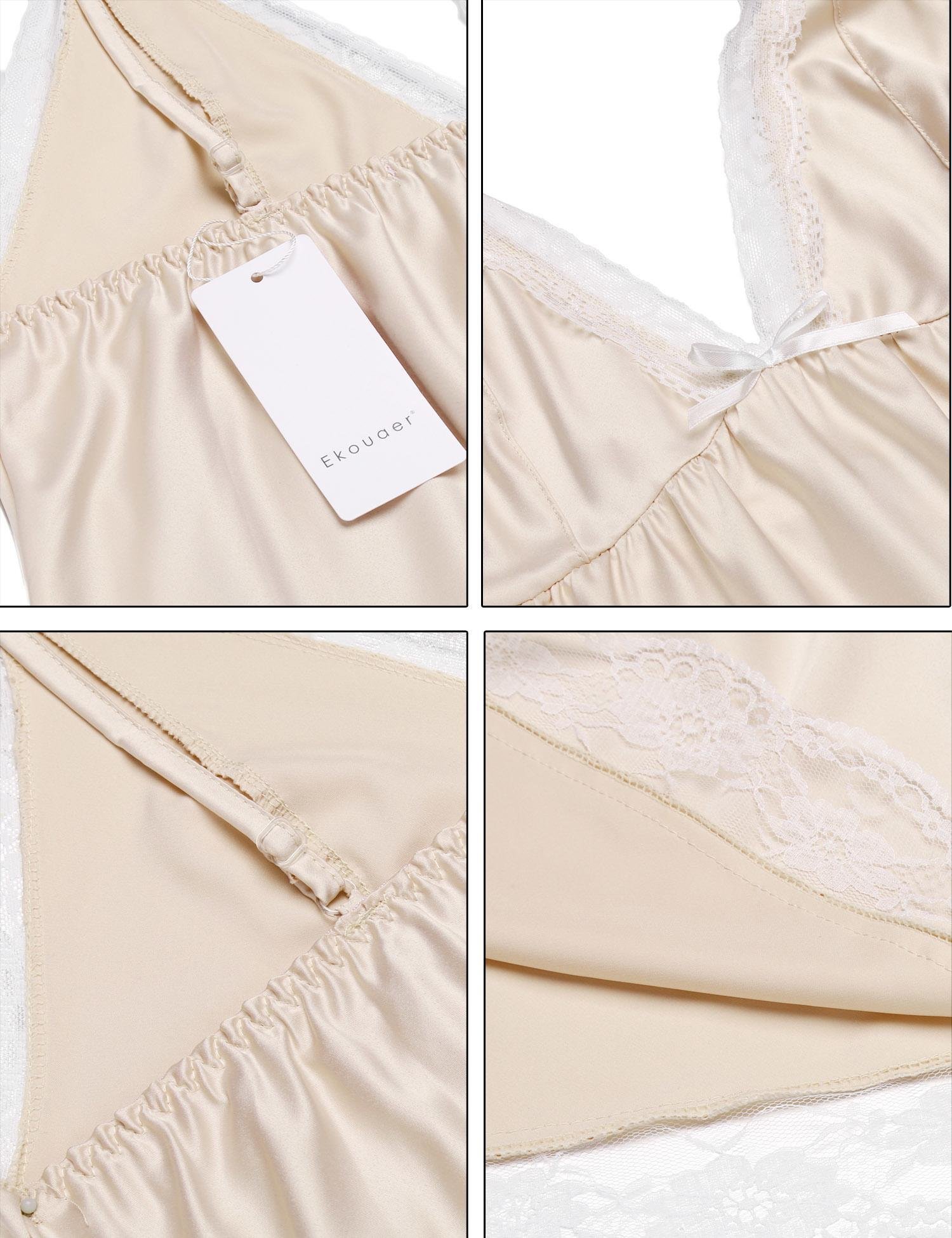 Ekouaer Womens Sleepwear Lingerie Satin Short Pajamas Sexy Cami Set