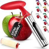Zulay Kitchen Premium Apple Corer Tool - Red | Ultra Sharp, Stainless Steel, Serrated Blades for Coring - Easy to Use &amp; Clean, Durable Core Remover for Apples &amp; More - Red