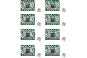 Shutao 8Pcs A4988 Stepstick Stepper Motor Driver Module with Heat Sink for 3D Printer CNC Machine or Robotics - Green