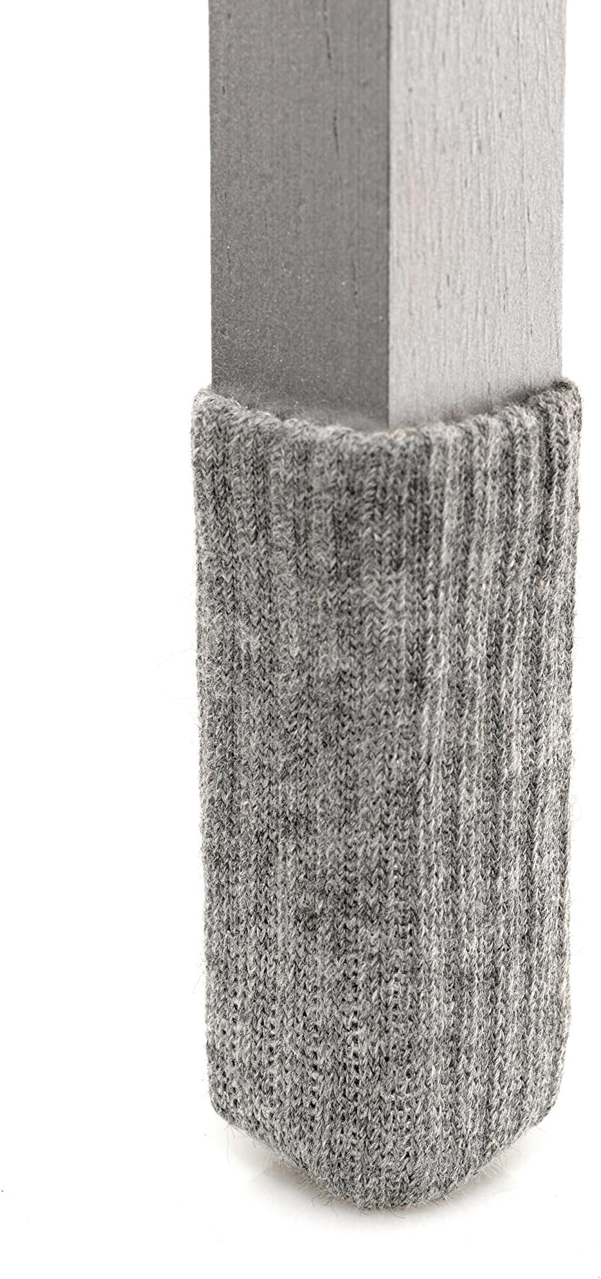 X-Small/Light Grey -NancyProtectz Patented with Rubberized Grips/Chair Leg Floor Protector. The Original Furniture Sock