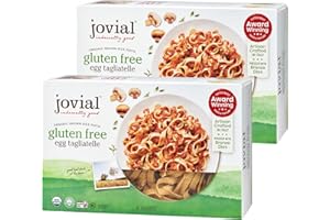 Jovial Whole Grain Brown Rice Egg Tagliatelle Pasta - Pasta Tagliatelle, Tagliatelle Pasta, Whole Grain Pasta, Organic Pasta, Gluten Free, Dairy Free, Brown Rice Pasta, Made in Italy - 9 Oz, 2 Pack