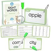 WJPC 58 Cards, 116PCS High Frequency Sight Words Flash Cards (Kindergarten), Phonics Learning Cards for Kids Ages 4,5,6 Years. Learn to Read, Write.